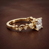 18kt Yellow Gold Catrina Cutwork Lab Diamond Ring color product image one