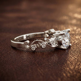 10kt White Gold Catrina Cutwork Lab Diamond Ring color product image two