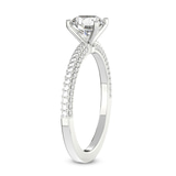 4.59 Ct Oval Cut Grace Micro pavé Eternity Lab Diamond Ring in 14kt White Gold left