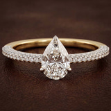 14kt White Gold Grace Micro pavé Eternity Lab Diamond Ring color product image two