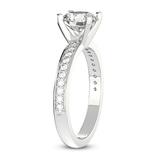 3.18 Ct Emerald Cut Charm Of Love Eternity Lab Diamond Ring in Platinum left