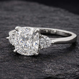 18kt Rose Gold Synthia Three stone Lab Diamond Ring color product image one