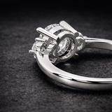 18kt Rose Gold Synthia Three stone Lab Diamond Ring color product image two