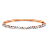 14kt Rose Gold Tear of Light Marquise Lab Diamond Openable Bangle Bracelet (1 Ct. Tw.) front image