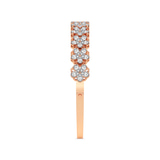 14ct Rose Gold Pear Petal Lab Diamond Openable Bangle Bracelet (4 Ct. Tw.) left