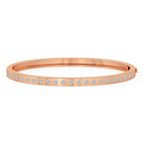 14kt Rose Gold Round Glow Classic Lab Diamond Openable Bangle Bracelet (5 Ct. Tw.) front image