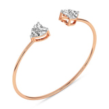 14kt Rose Gold Amoura Heart Flexi Lab Diamond Bangle Bracelet (4 Ct. Tw.) right