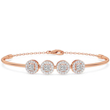 14ct Rose Gold Eloise Halo Lab Diamond openable bracelet (1 Ct. Tw.) front image