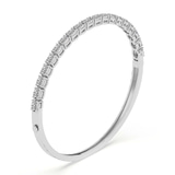 14kt White Gold Oval Serenity Lab Diamond Openable Bangle Bracelet (2 Ct. Tw.) right