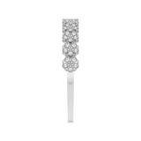 14kt White Gold Pear Petal Lab Diamond Openable Bangle Bracelet (1 Ct. Tw.) left