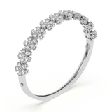 14kt White Gold Pear Petal Lab Diamond Openable Bangle Bracelet (1 Ct. Tw.) right