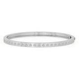 14ct White Gold Round Glow Classic Lab Diamond Openable Bangle Bracelet (2 Ct. Tw.) front image