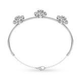 14ct White Gold Spiral Eleve Round Lab Diamond openable bracelet (1 Ct. Tw.) left