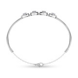 14ct White Gold Eloise Halo Lab Diamond openable bracelet (1 Ct. Tw.) left