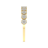 14ct Yellow Gold Pear Petal Lab Diamond Openable Bangle Bracelet (5 Ct. Tw.) left