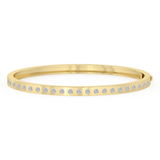 14ct Yellow Gold Round Glow Classic Lab Diamond Openable Bangle Bracelet (5 Ct. Tw.) front image