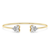 14kt Yellow Gold Amoura Heart Flexi Lab Diamond Bangle Bracelet (4 Ct. Tw.) front image