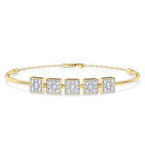 14kt Yellow Gold Nova Square Lab Diamond openable bracelet (2 Ct. Tw.) front image
