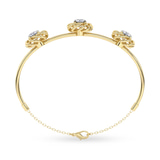 14kt Yellow Gold Spiral Eleve Round Lab Diamond openable bracelet (1 Ct. Tw.) left