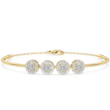 14kt Yellow Gold Eloise Halo Lab Diamond openable bracelet (5 Ct. Tw.) front image