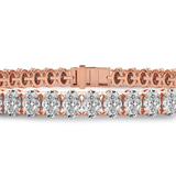 9ct Rose Gold Everlyn Oval Lab Diamond Tennis Bracelet (4 Ct. Tw.) right