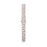 9ct Rose Gold Marion Pear Lab Diamond Tennis Bracelet (4 Ct. Tw.) left