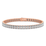 10kt Rose Gold Celine Emerald Lab Diamond Tennis Bracelet (7 Ct. Tw.) front image
