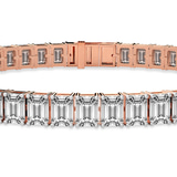 10kt Rose Gold Celine Emerald Lab Diamond Tennis Bracelet (7 Ct. Tw.) right
