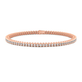 14kt Rose Gold Nemy Half Bezel Round Lab Diamond Tennis Bracelet (2 Ct. Tw.) front image