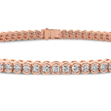 14kt Rose Gold Nemy Half Bezel Round Lab Diamond Tennis Bracelet (2 Ct. Tw.) right