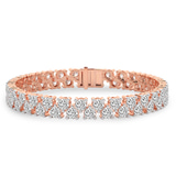 10kt Rose Gold Isidora Round Double Row Lab Diamond Tennis Bracelet (4 Ct. Tw.) front image