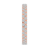 10kt Rose Gold Isidora Round Double Row Lab Diamond Tennis Bracelet (4 Ct. Tw.) left