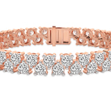 10kt Rose Gold Isidora Round Double Row Lab Diamond Tennis Bracelet (4 Ct. Tw.) right