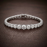 10kt Rose Gold Cecily Round Lab Diamond Tennis Bracelet (4 Ct. Tw.) color product image two