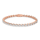 9ct Rose Gold Serene Pear Lab Diamond Tennis Bracelet (20 Ct. Tw.) side right image one