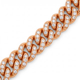 10kt Rose Gold Aureon Cuban Link Bracelet (4 Ct. Tw.) left