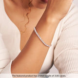 Platinum Lilac Pear Lab Diamond Tennis Bracelet (4 Ct. Tw.) model