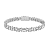 Platinum Marion Pear Lab Diamond Tennis Bracelet (4 Ct. Tw.) front image