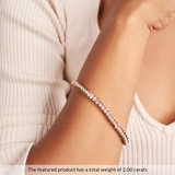 14kt White Gold Nemy Half Bezel Round Lab Diamond Tennis Bracelet (2 Ct. Tw.) model