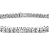 14kt White Gold Nemy Half Bezel Round Lab Diamond Tennis Bracelet (2 Ct. Tw.) right