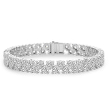 Platinum Isidora Round Double Row Lab Diamond Tennis Bracelet (4 Ct. Tw.) front image