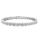 9ct White Gold Lois Multi-Shape Lab Diamond Tennis Bracelet (5 Ct. Tw.) front image