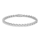 Platinum Serene Pear Lab Diamond Tennis Bracelet (5 Ct. Tw.) side right image one
