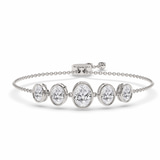 14kt White Gold Sophie Oval Five Stone Fashion Bracelet (2 Ct. Tw.) front image