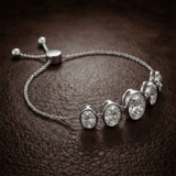 14kt White Gold Sophie Oval Five Stone Fashion Bracelet (2 Ct. Tw.) color product image two