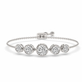 14kt White Gold Millie Five Stone Round Fashion Bracelet (2 Ct. Tw.) front image