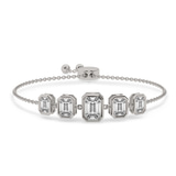 14kt White Gold Daisy Five Stone Emerald Fashion Bracelet (2 Ct. Tw.) front image