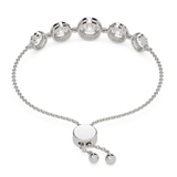 14kt White Gold Lyna Five Stone Round Halo Fashion Bracelet (2 Ct. Tw.) standing product image one