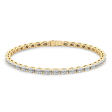 10kt Yellow Gold Aldea Oval Lab Diamond Tennis Bracelet (3 Ct. Tw.) side right image one