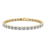 14ct Yellow Gold Annette Emerald Lab Diamond Tennis Bracelet (7 Ct. Tw.) front image